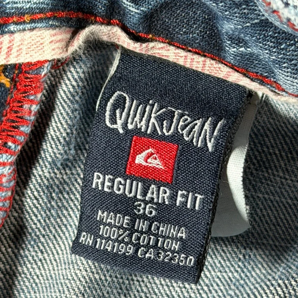 Quiksilver QuikJean Regular Fit Blue Denim Jeans Mens 36x28 FQSD1035S